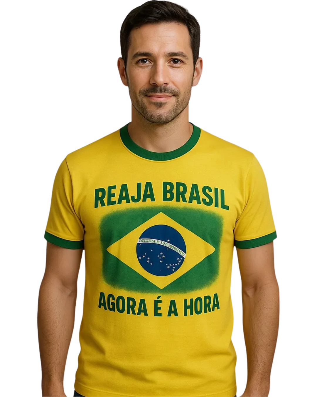 Camiseta Reaja Brasil Bandeira Brasil Camisa Patriota Dryfit