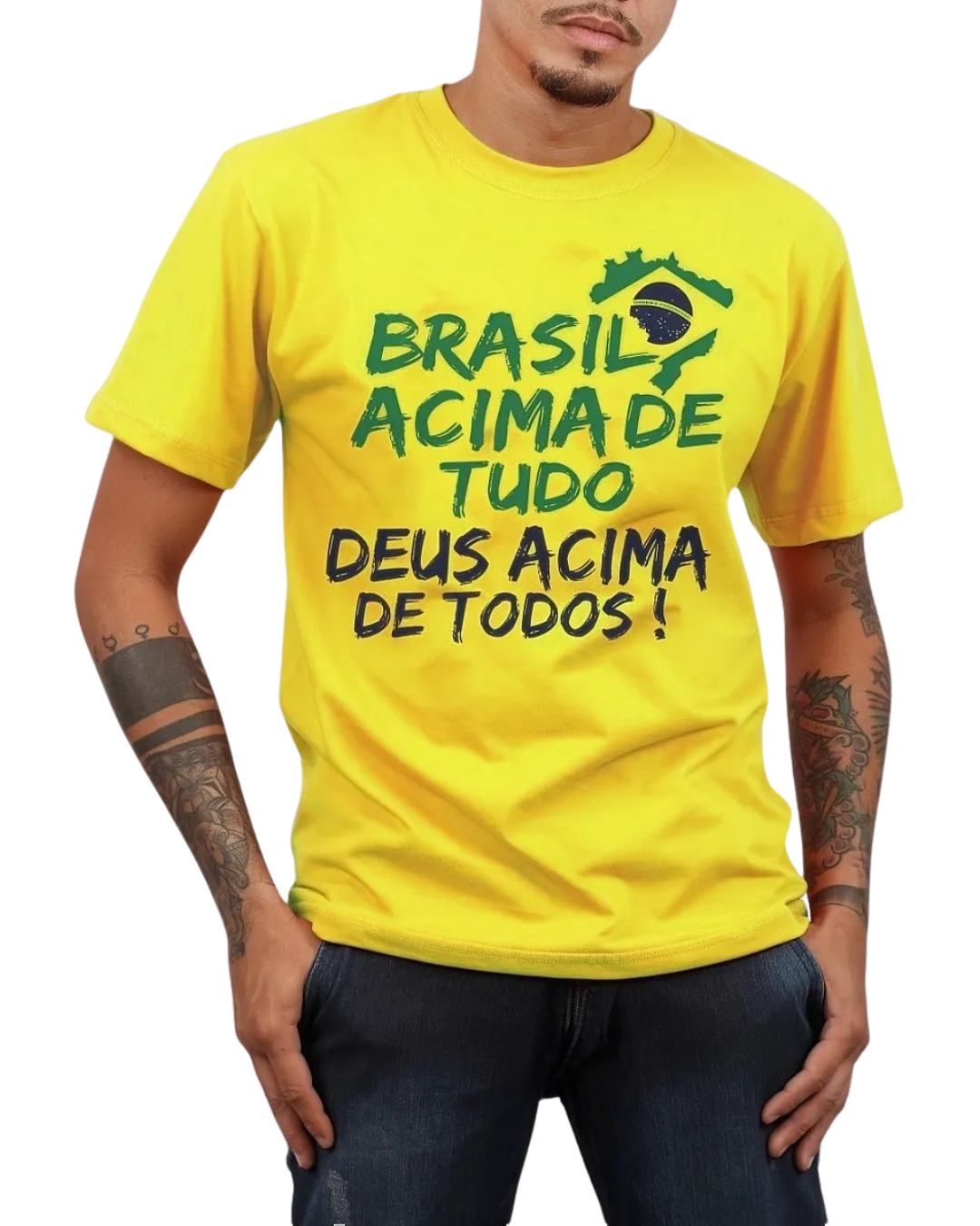 Camiseta Bolsonaro Brasil Acima De Tudo Deus Acima De Todos